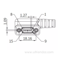 IP67 Electrical Micro D-Sub Right Angled Molded Cable